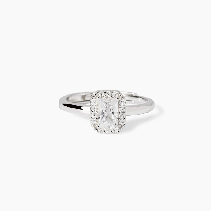 Anello COOL OR RÉTRO? con zircone ottagonale e baguette