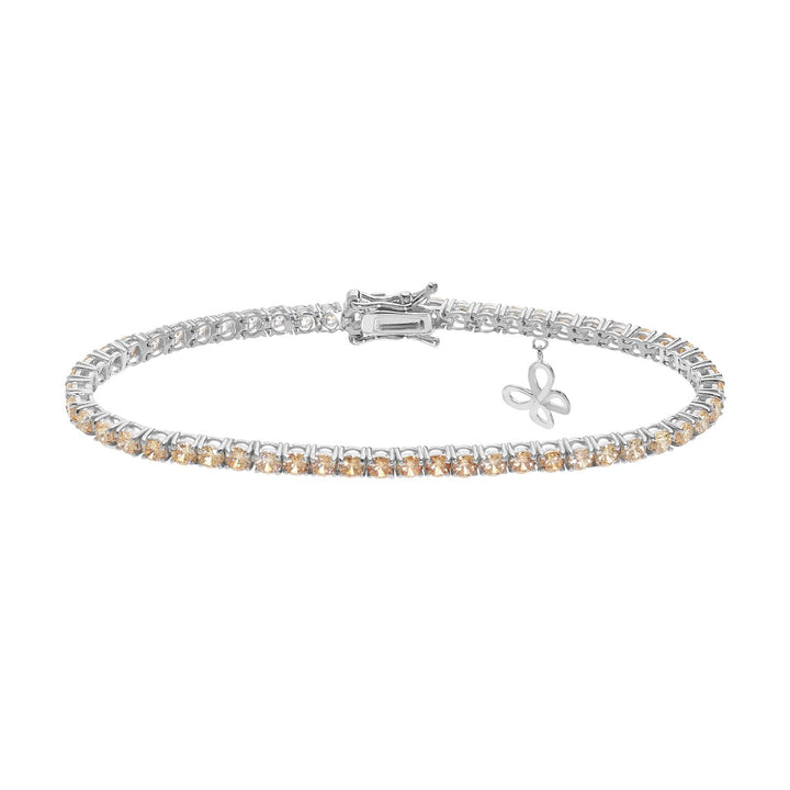 Bracciale in Argento 925 con cristalli degradè bianchi e champagne