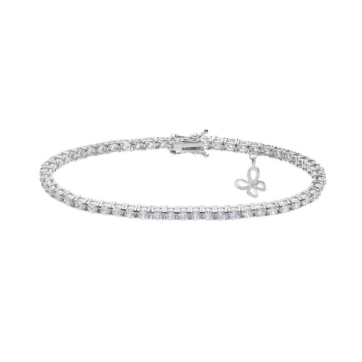 Bracciale in Argento 925 con zirconi bianchi.