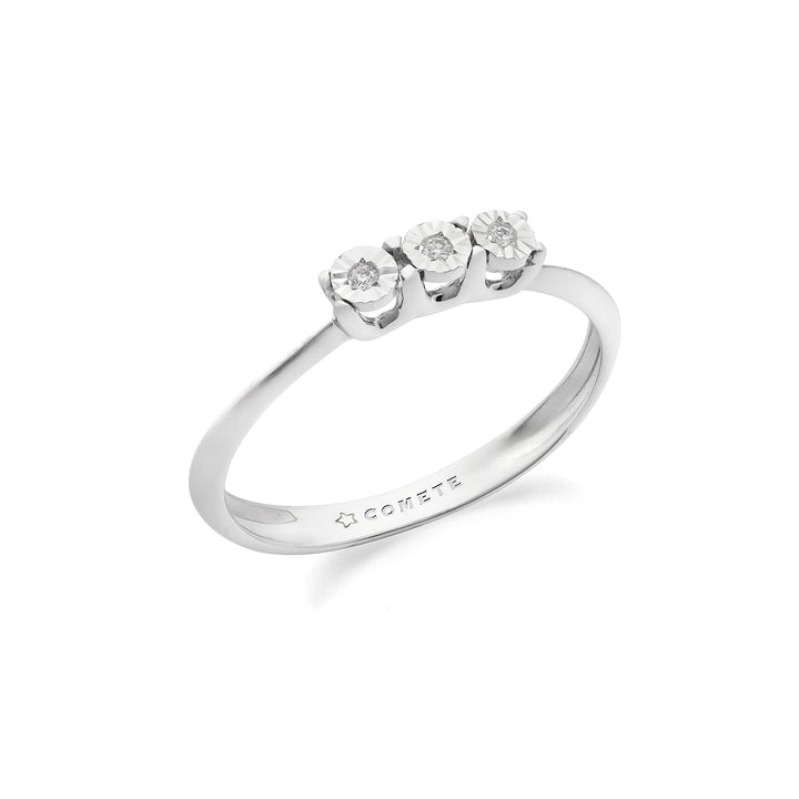 Anello Trilogy in Oro Bianco con Diamanti