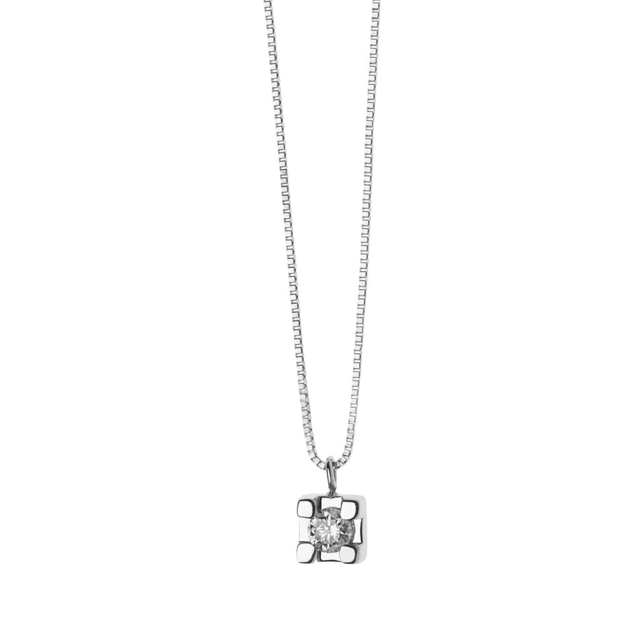 Collana Punto Luce Oro 750  Diamante P.Ct. 3 Col. G Purezza SI