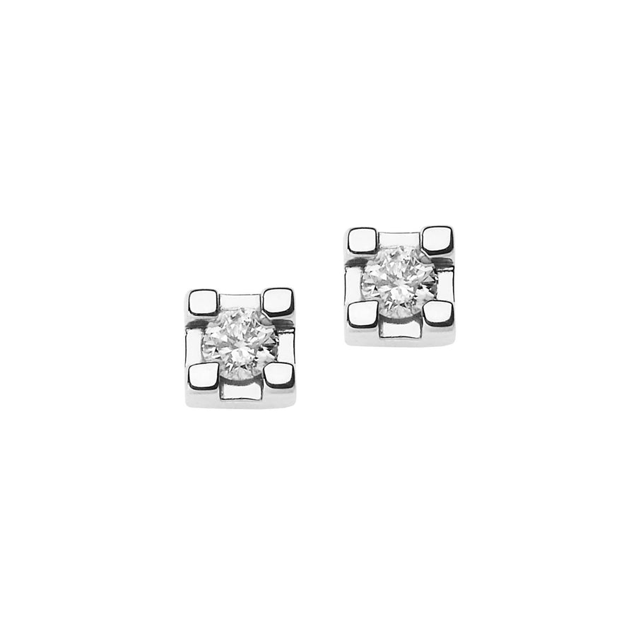 Orecchini Punto Luce Oro 750  Diamanti P.Ct. 6 Col. G Purezza SI