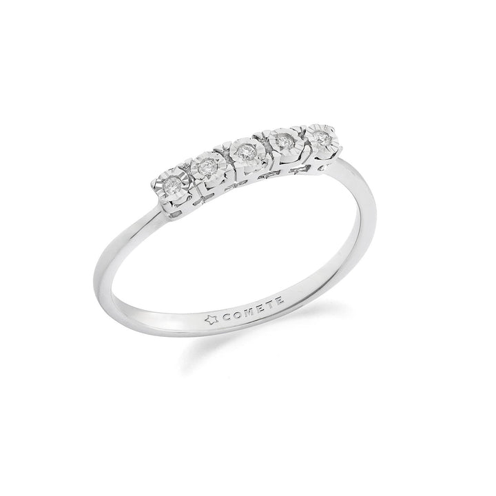 Anello in Oro bianco 375. Diamanti bianchi P.Ct. 3,75 Colore G Purezza SI.