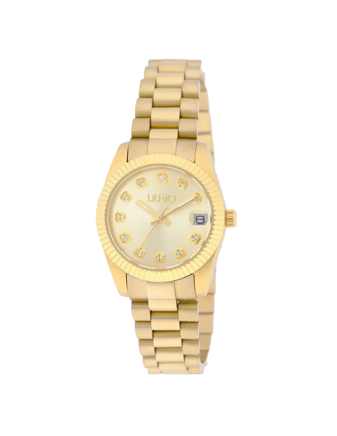Orologio Liu Jo Casual Timeless Dorato con Cristalli e Datario