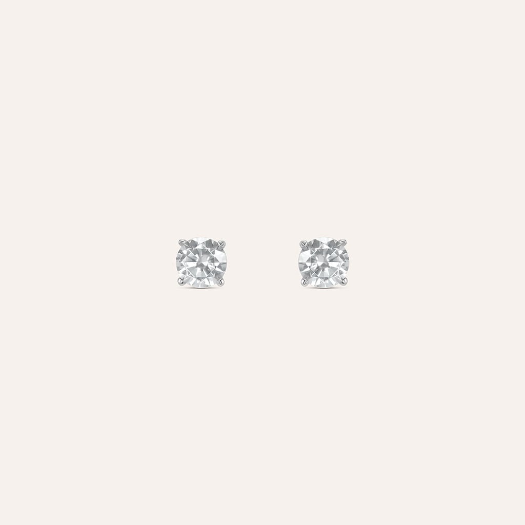 Orecchini punto luce Silver Elegance in argento con zircone 5 mm