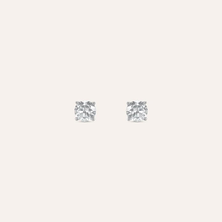 Orecchini punto luce Silver Elegance in argento con zircone 5 mm