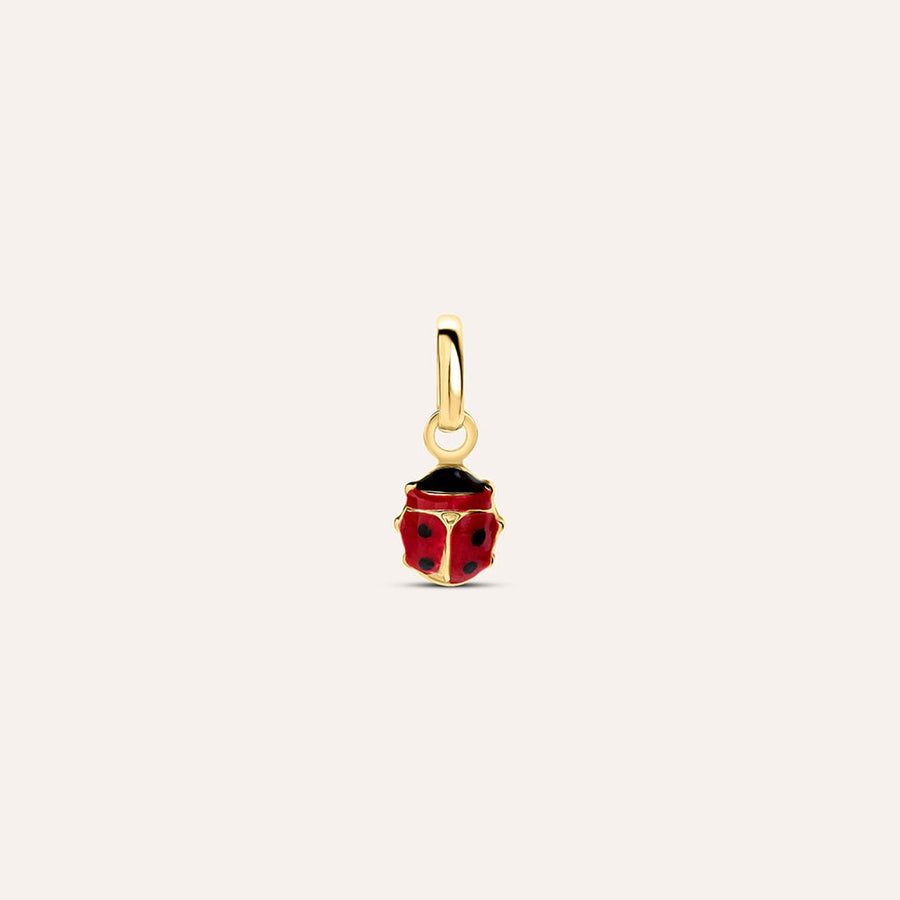 Pendente coccinella mini Poème in oro giallo 9 kt e smalto