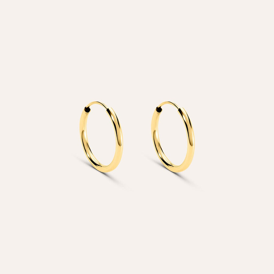 Orecchini a cerchio Toujours in oro giallo 9 kt, 12 mm