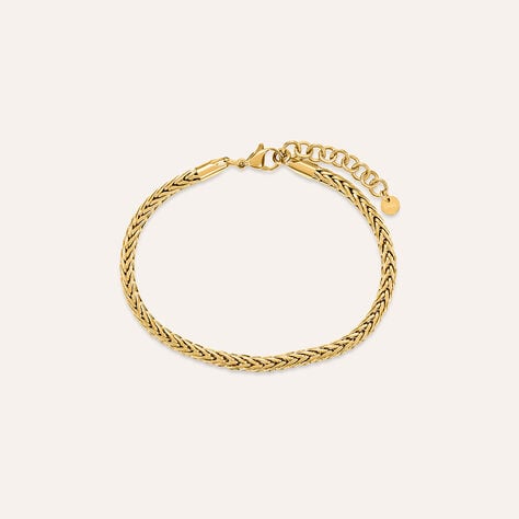 Bracciale catena palmier Man Code in acciaio dorato