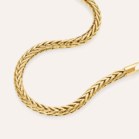 Bracciale catena palmier Man Code in acciaio dorato