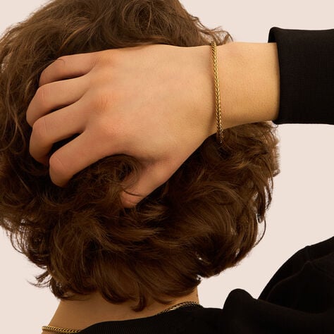 Bracciale catena palmier Man Code in acciaio dorato