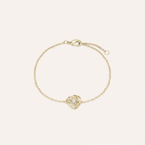Bracciale punto luce Golden Dream placcato oro giallo con zircone