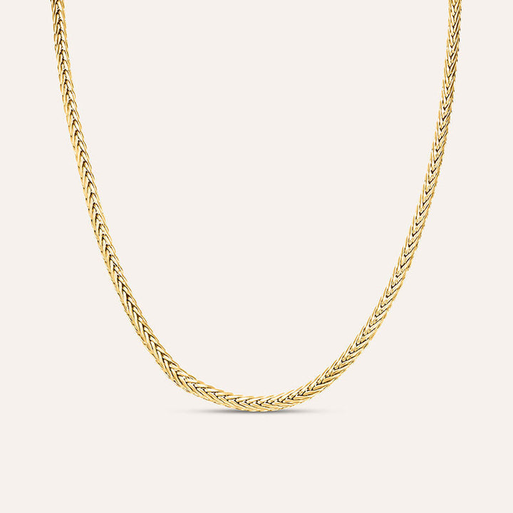 Catena palmier Man Code in acciaio dorato, 55 cm