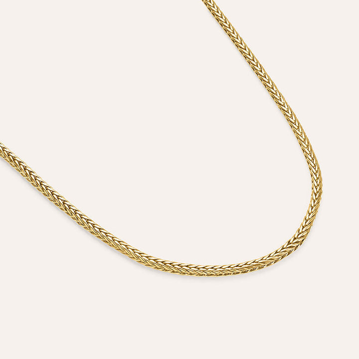 Catena palmier Man Code in acciaio dorato, 55 cm