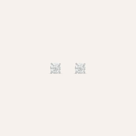 Orecchini punto luce Claire in oro bianco 9 kt, zircone 3 mm