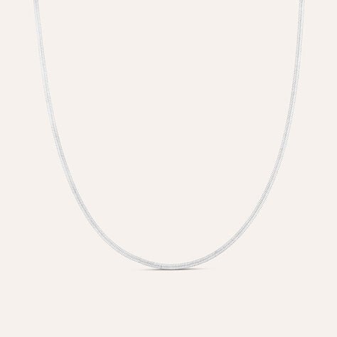 Catena coreana Silver Collection in argento rodiato, 45 cm