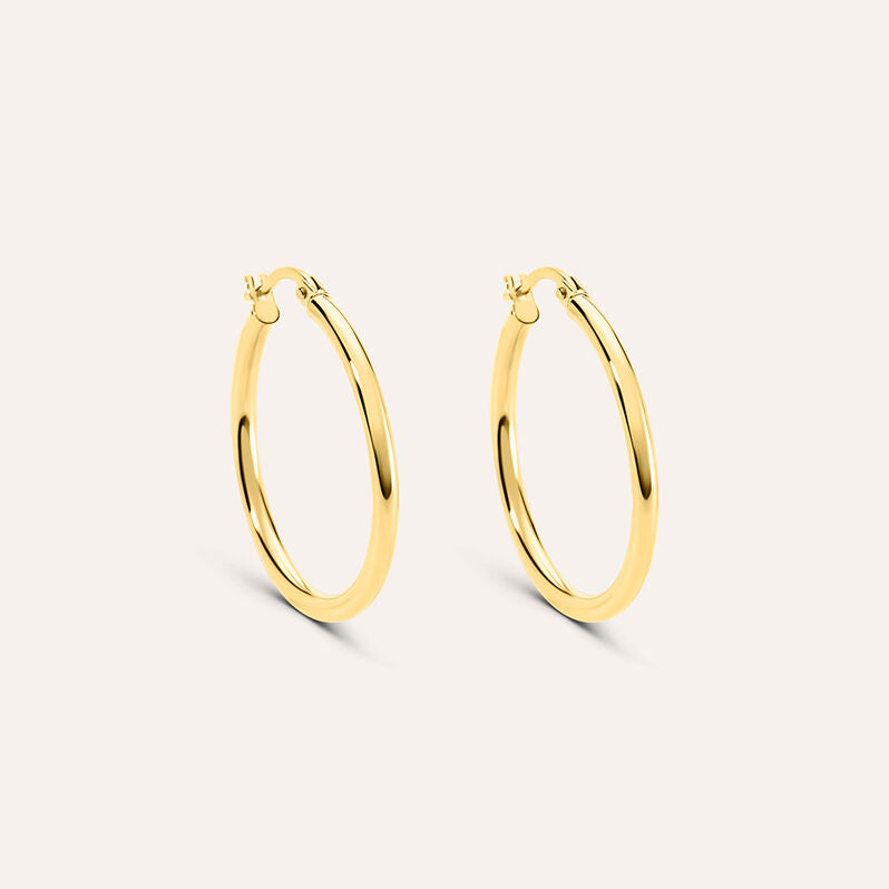 Orecchini a cerchio Toujours in oro giallo 9 kt, 20 mm