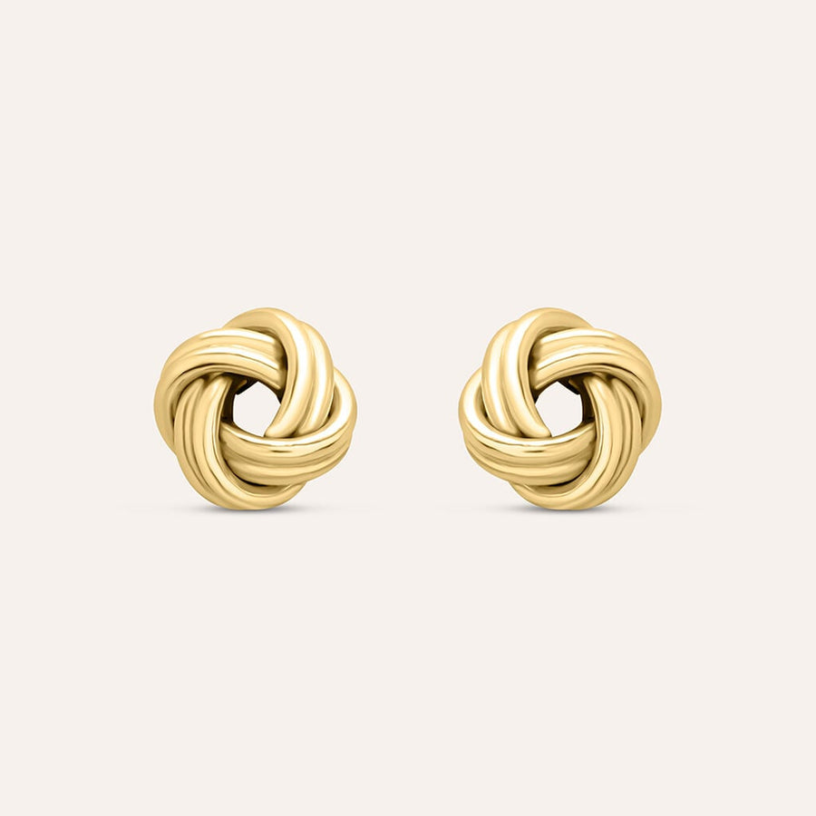 Orecchini nodo Isabelle in oro giallo 9 kt