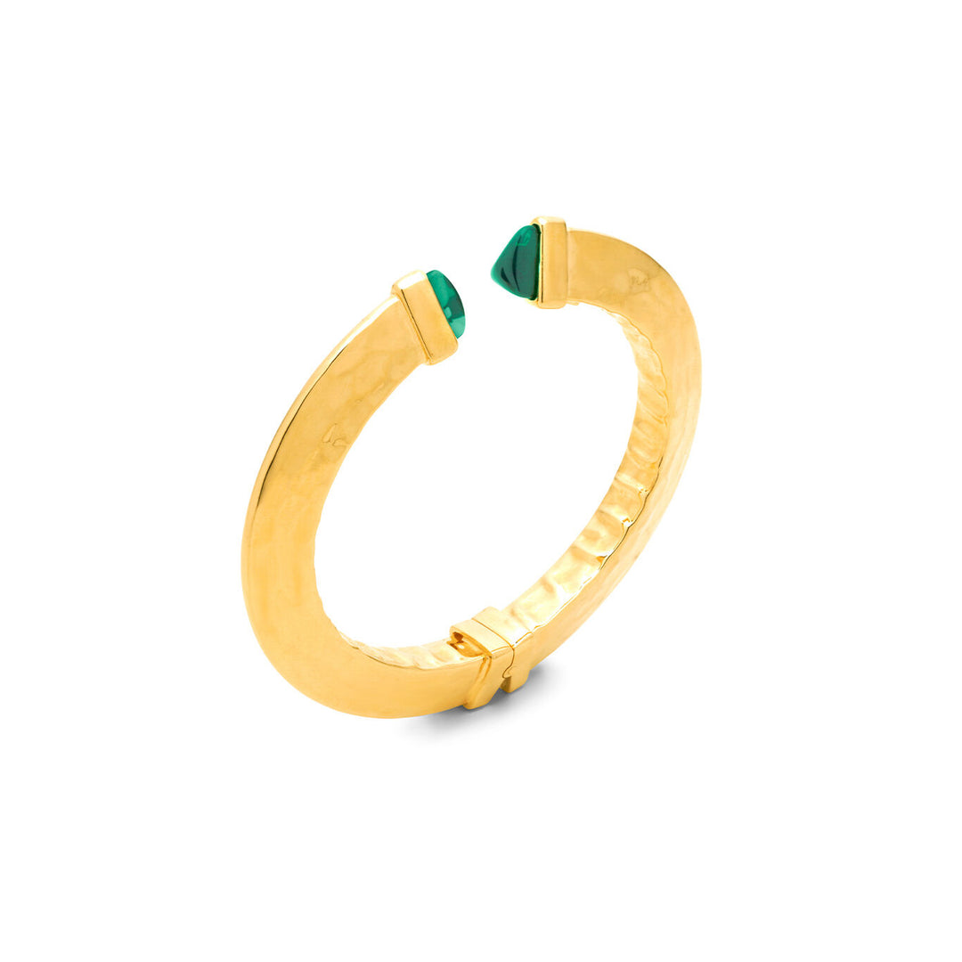 Bangle Green Blade Dorato