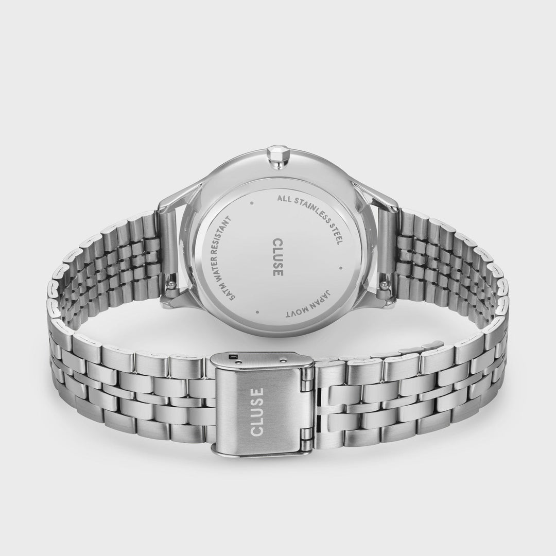 Orologio Donna Minuit Date in Acciaio Argentato con Quadrante Silver e Datario