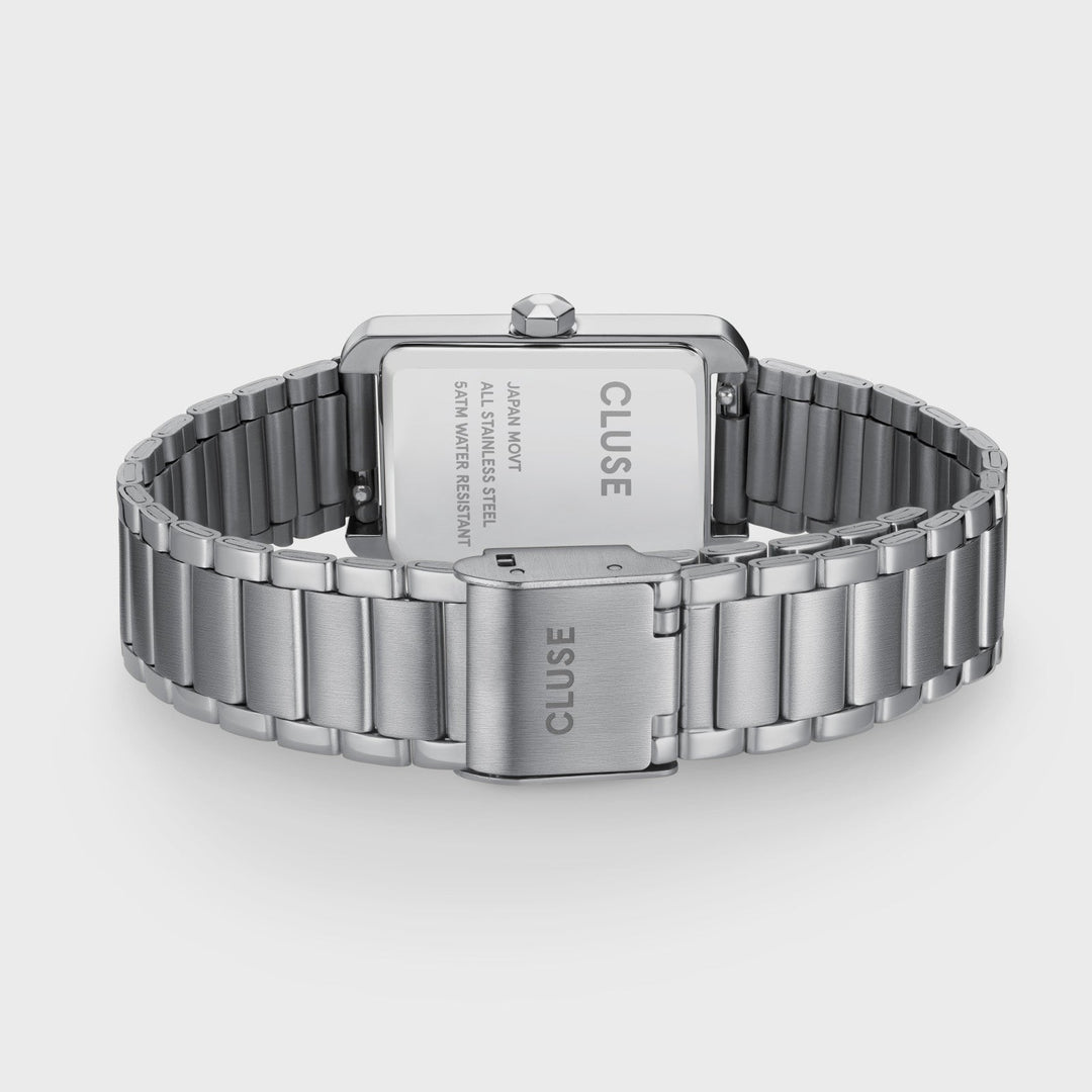 Orologio Donna Belisenna Rettangolare in Acciaio Argentato con Quadrante Bianco