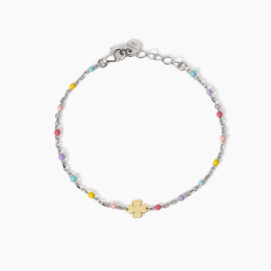 Bracciale da bambina CERCAMI con quadrifoglio in oro 9 kt