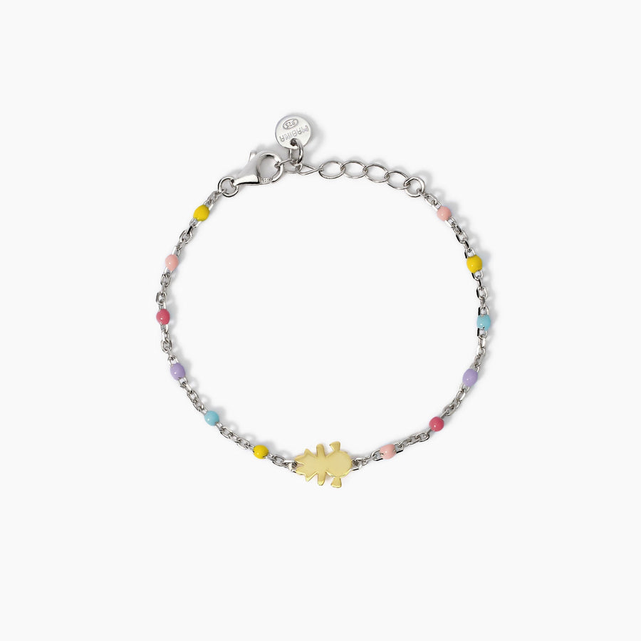 Bracciale da bambina MIA con bimba in oro 9 kt e inserti colorati