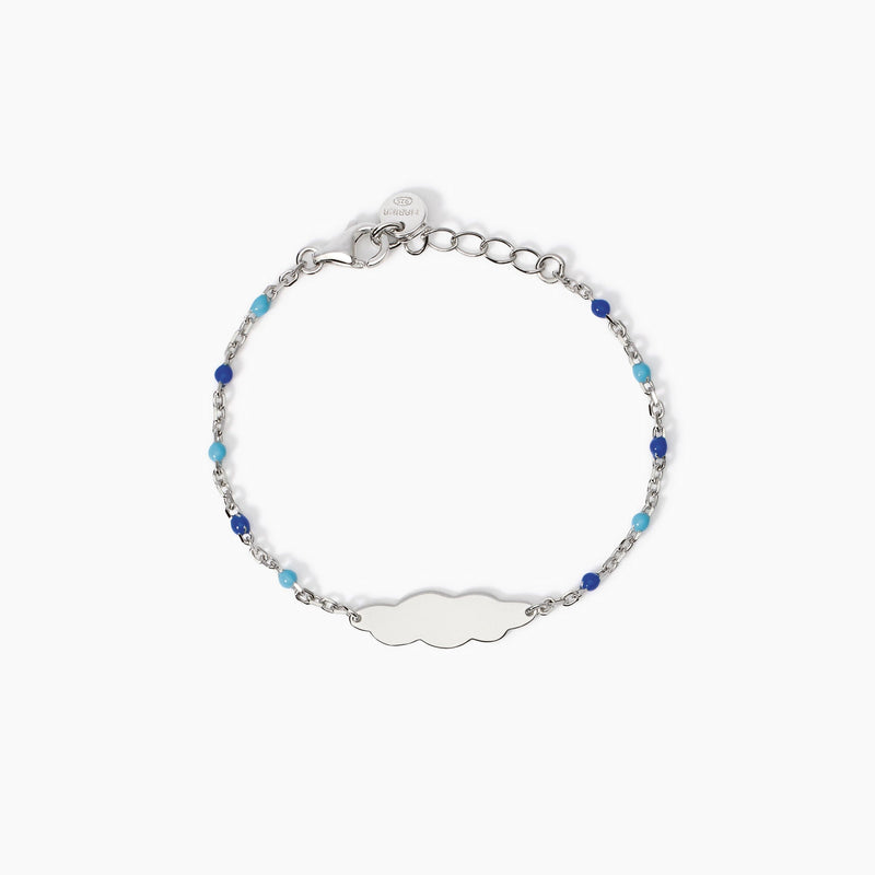 Bracciale da bambino MY TAG con targhetta a nuvola da incidere