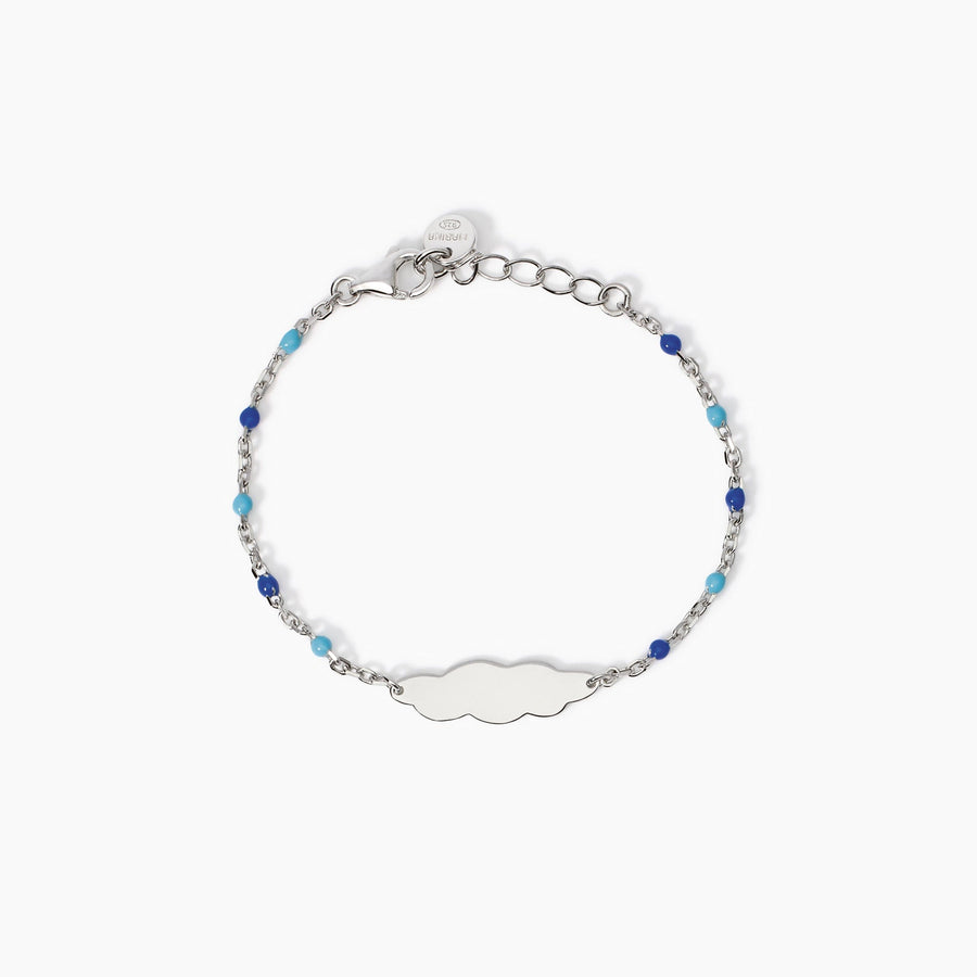 Bracciale da bambino MY TAG con targhetta a nuvola da incidere