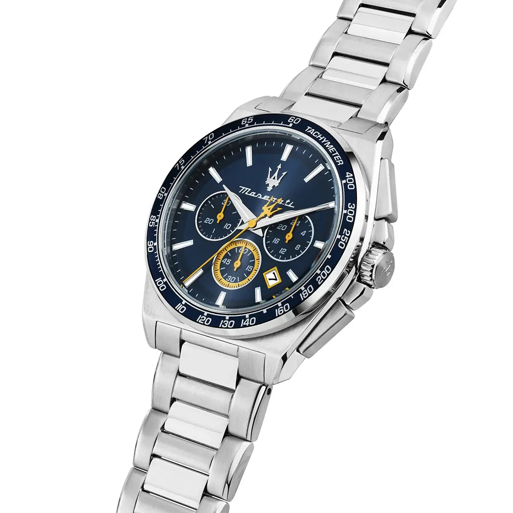 Orologio Maserati Velocità Cronografo Uomo Blu con Cinturino Aggiuntivo