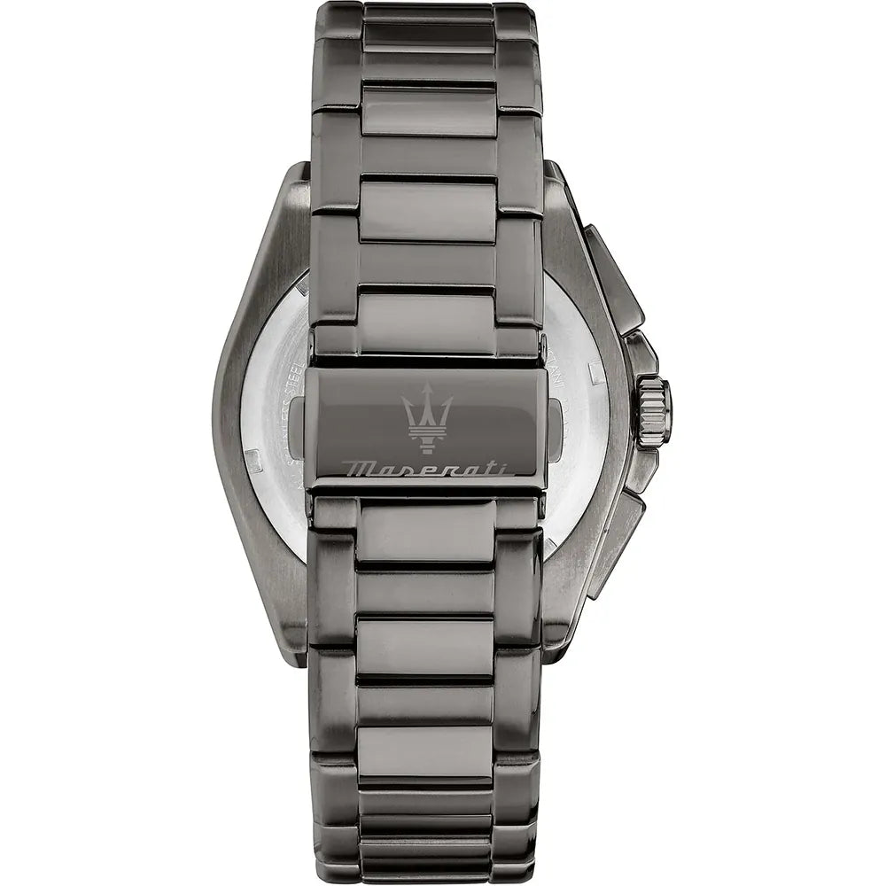 Orologio Maserati Velocità Cronografo Uomo in Acciaio Grigio e Quadrante Azzurro