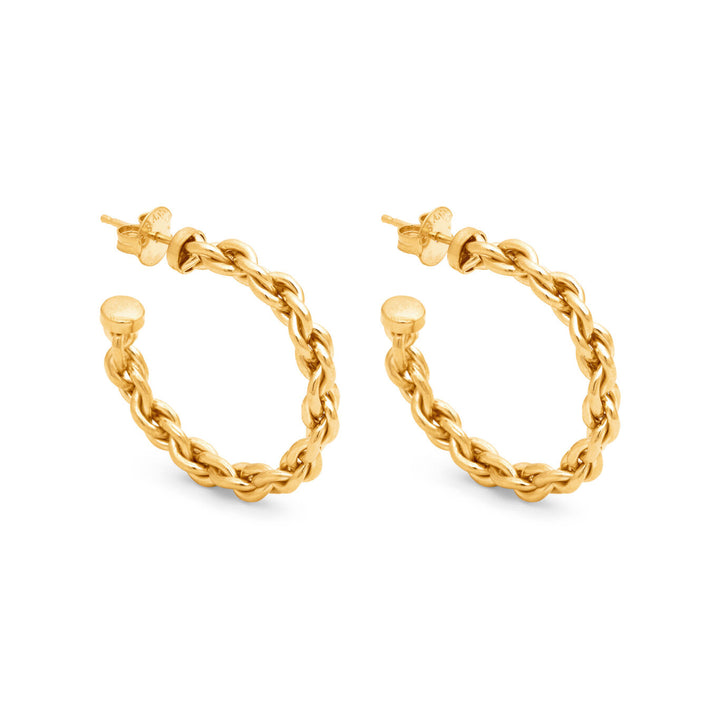 Orecchini Cerchio Catena Medi