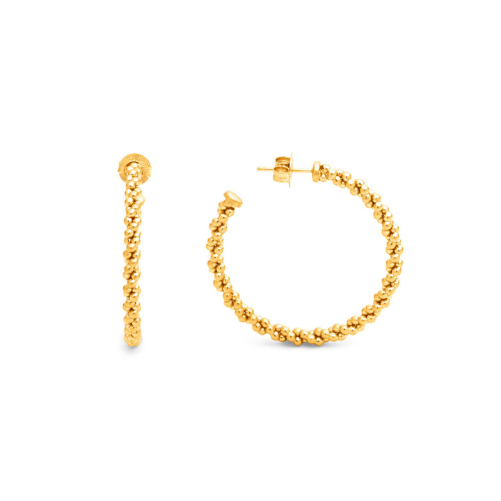 Orecchini Cerchio Treccia Grandi