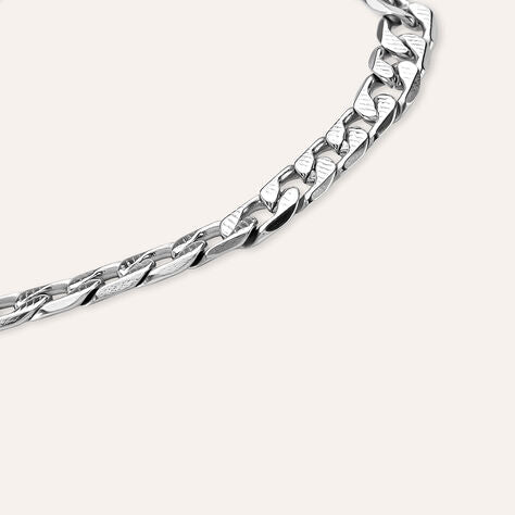 Bracciale con targhetta Man Code in acciaio