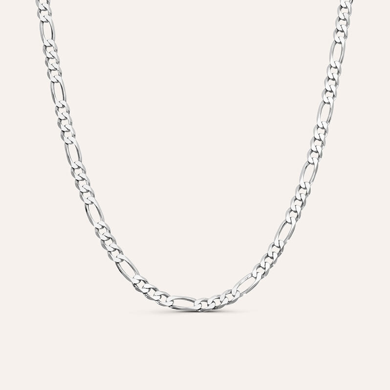 Catena alternata Gentleman in argento rodiato, 3,8 mm, 50 cm
