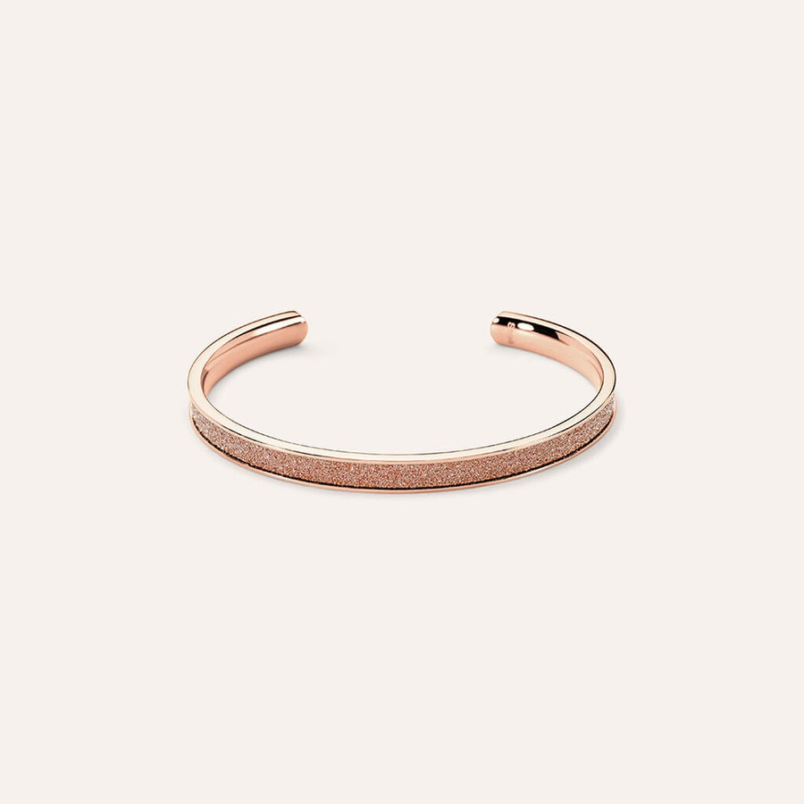 Bangle Aura in acciaio rosato glitter