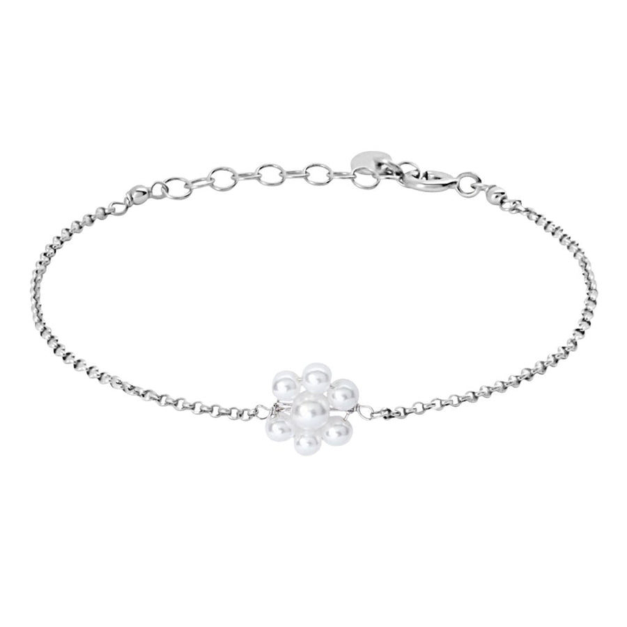 Bracciale Silver Baby in argento rodiato con pietre bianche