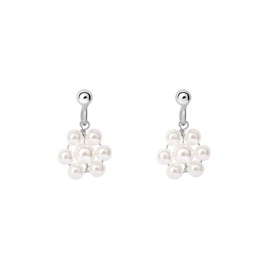 Orecchini pendenti Silver Baby in argento rodiato con pietre bianche