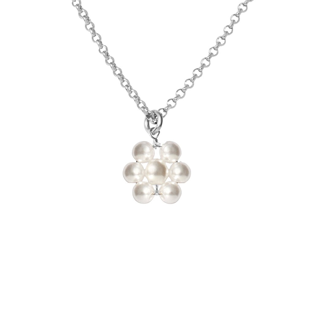Collana Silver Baby in argento rodiato con pietre bianche