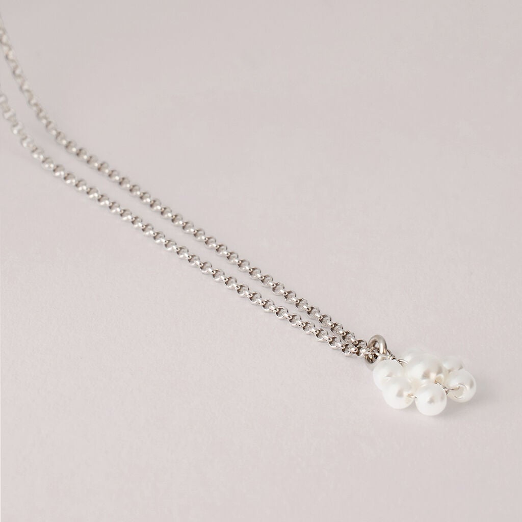Collana Silver Baby in argento rodiato con pietre bianche