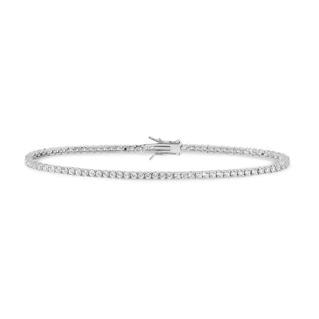Bracciale Tennis Comete in Argento con Cristalli Bianchi 18 cm