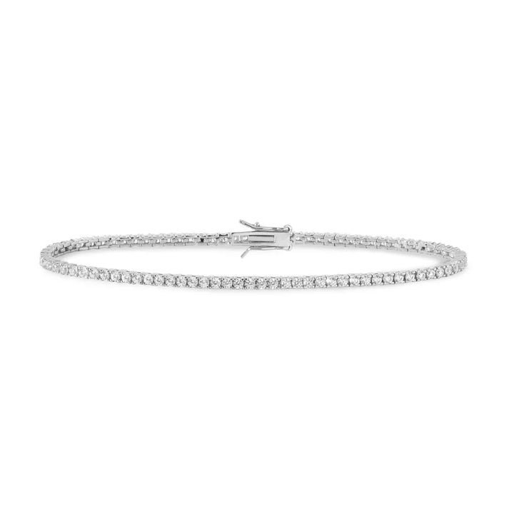 Bracciale Tennis Comete in Argento con Cristalli Bianchi 18 cm