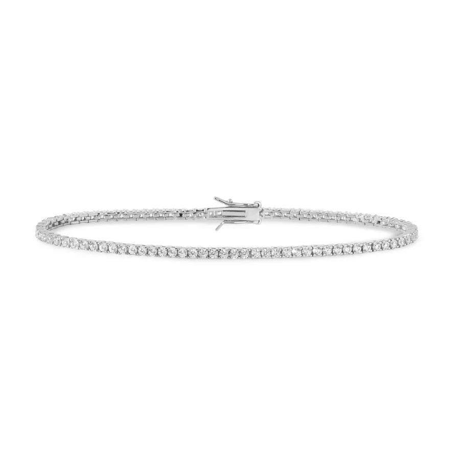 Bracciale Tennis Comete in Argento con Cristalli Bianchi 18 cm