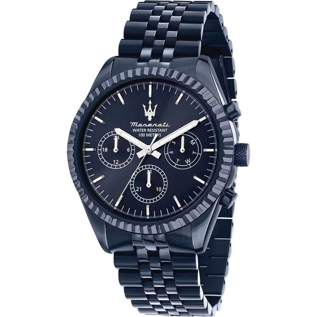 Orologio Maserati Blue Edition Multifunzione in Acciaio Blu 43 mm