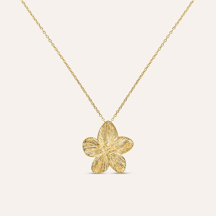 Collana fiore Radiance in acciaio dorato