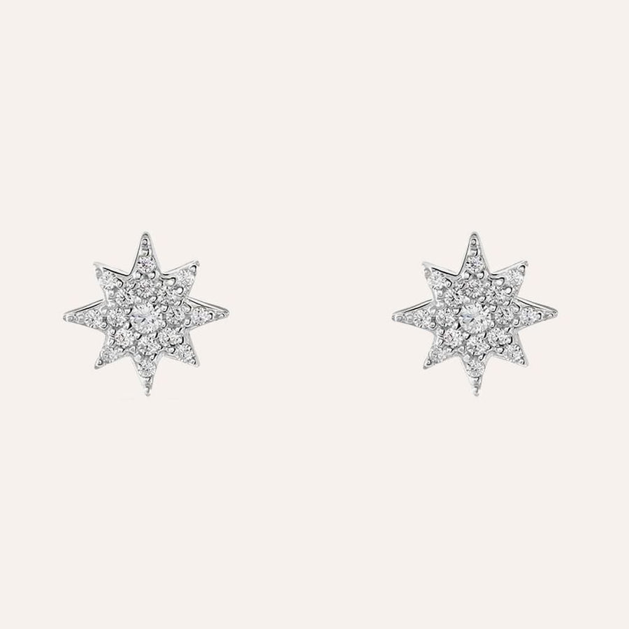 Orecchini stella Silver Moments in argento rodiato con zirconi