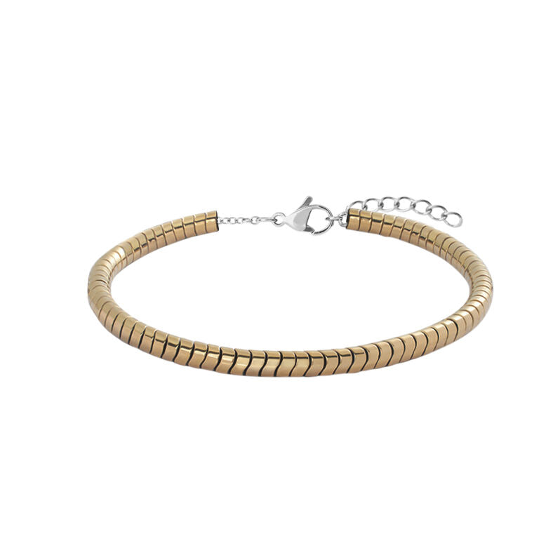 Bracciale Man Code in acciaio con ematite