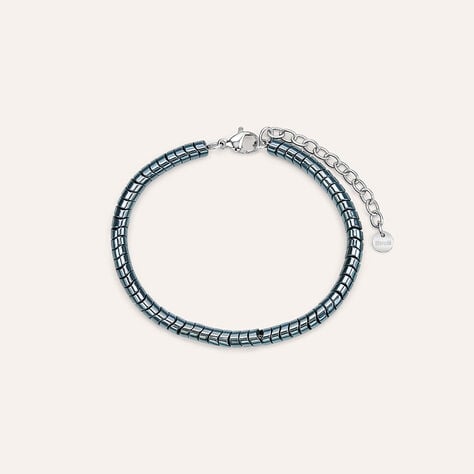 Bracciale Man Code in acciaio con ematite, variante