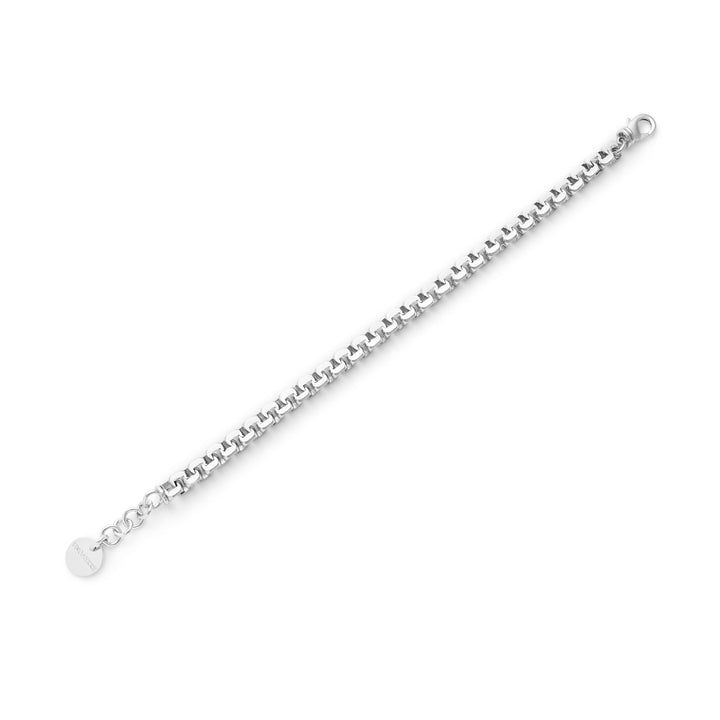 Bracciale forzatina quadra argentato