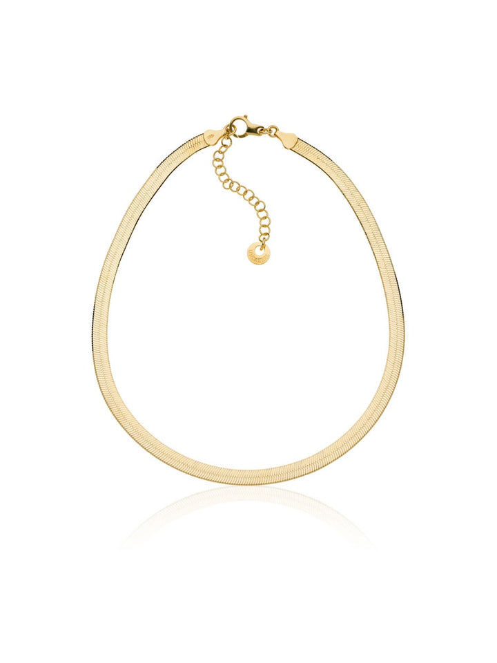 Collana in argento dorato Herringbone